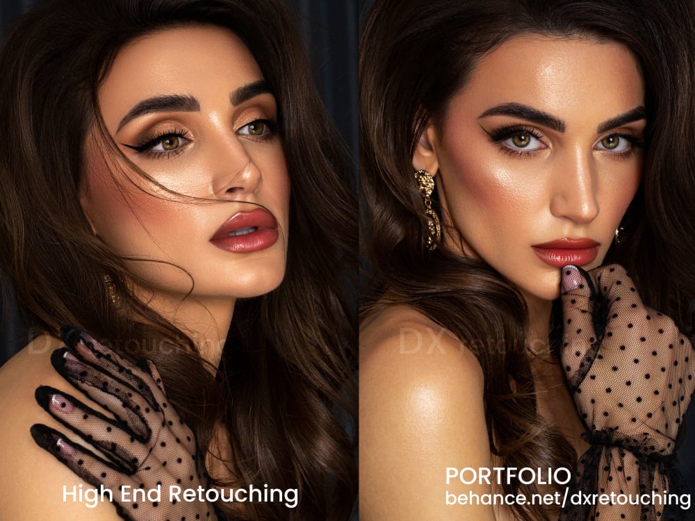 Do high end beauty portrait, hair retouch, edit photo